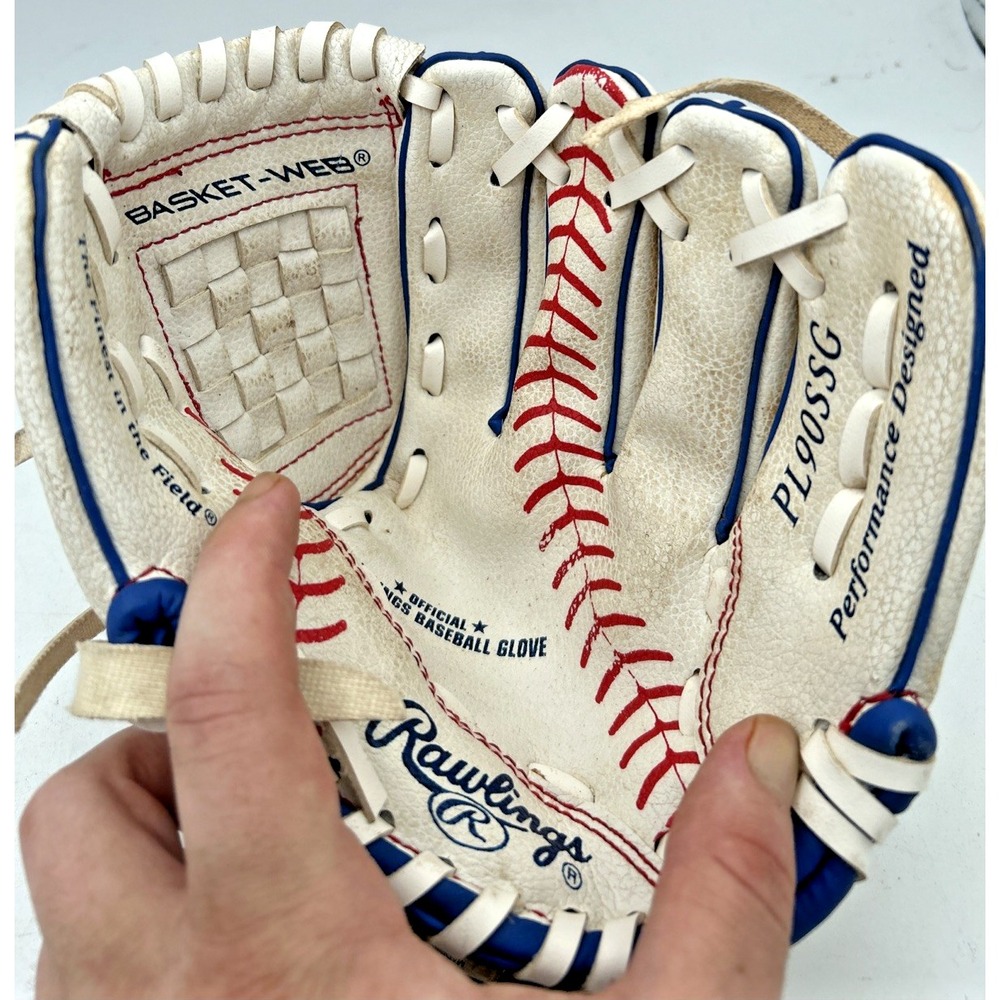 Rawlings Youth Baseball Glove PL90SSG‎ Lightweight Soft with Basket Web Design - Picture 4 of 5